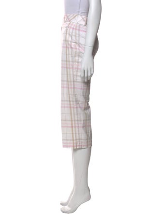 Burberry Golf Plaid Print Wide Leg Pants