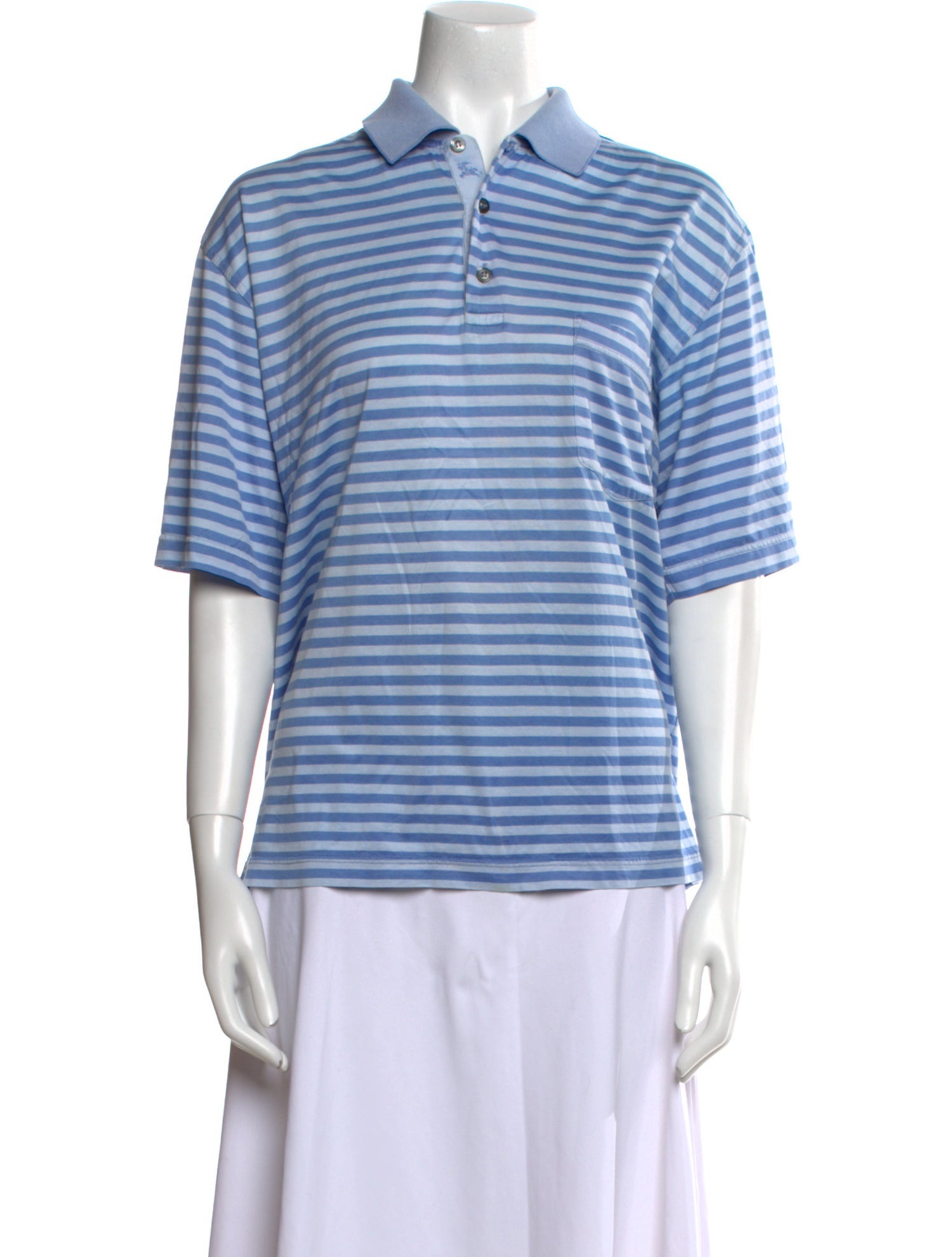 Burberry Golf Striped Short Sleeve Polo