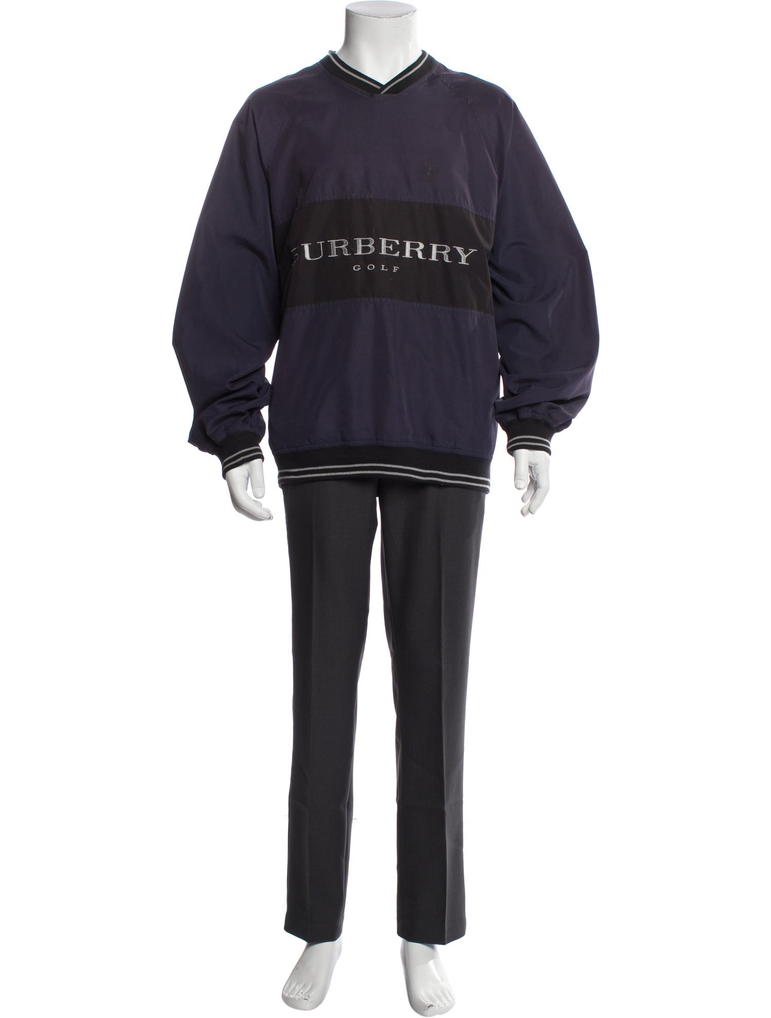 Burberry Golf Striped Windbreaker