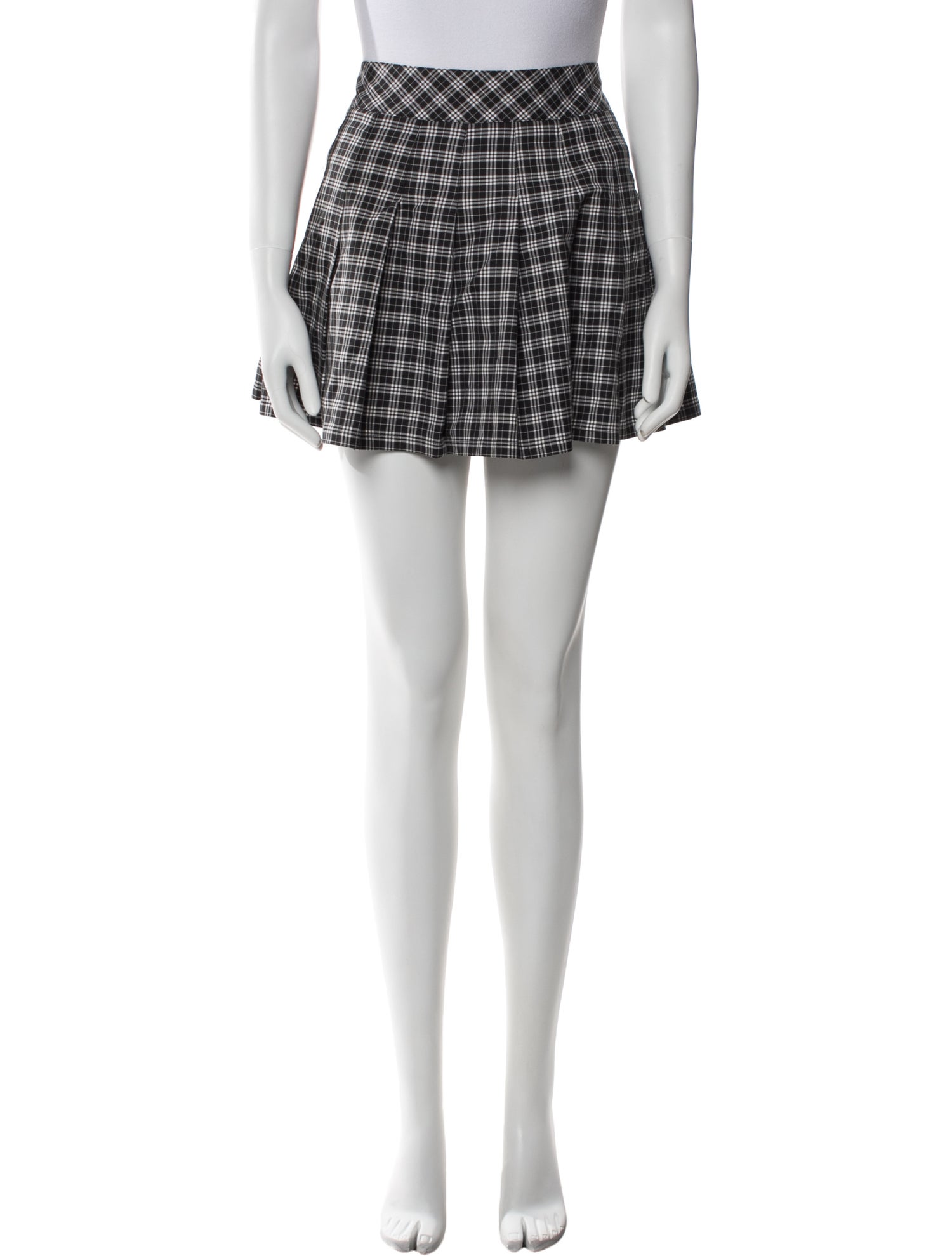 Burberry Golf Plaid Print Mini Skirt