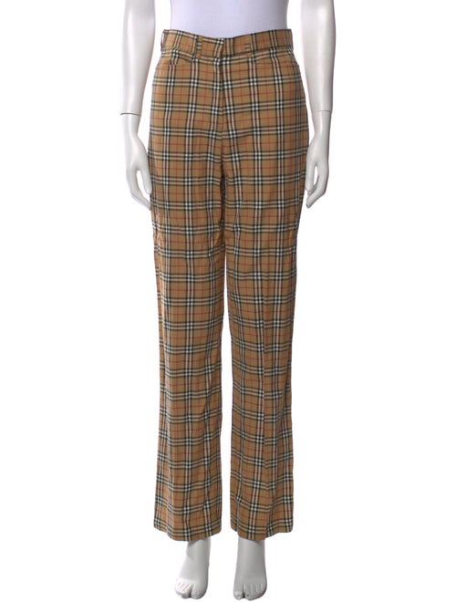 Burberry Golf Plaid Print Straight Leg Pants