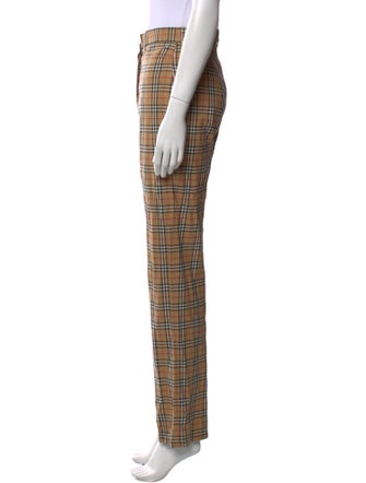 Burberry Golf Plaid Print Straight Leg Pants
