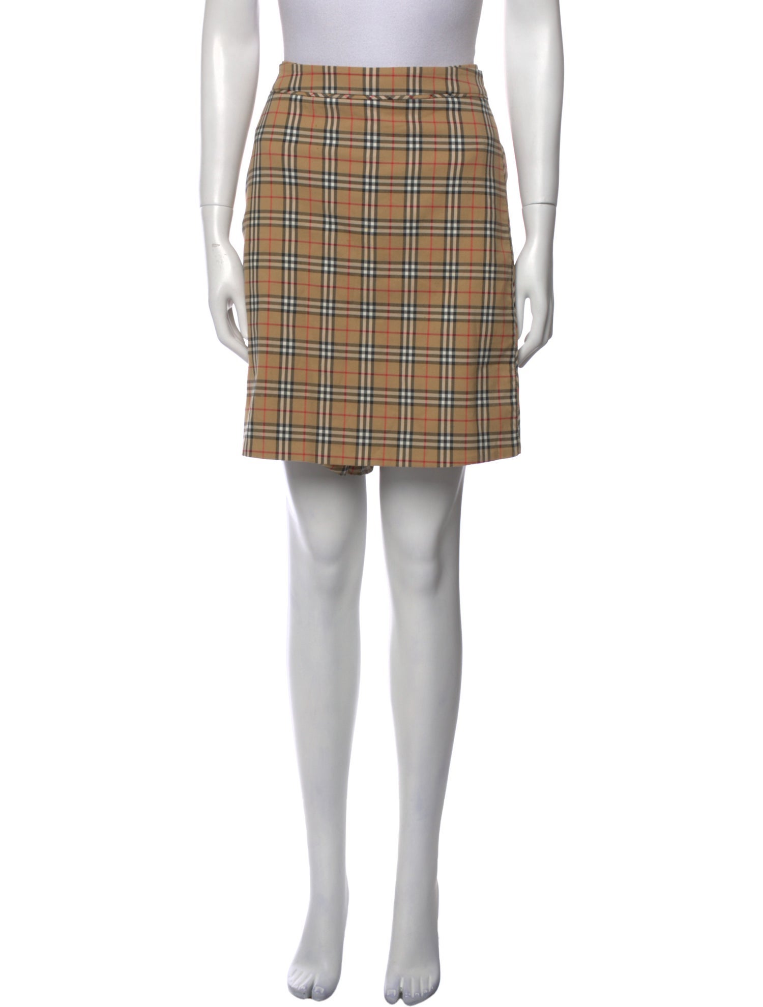 Burberry Golf Plaid Print Mini Skirt