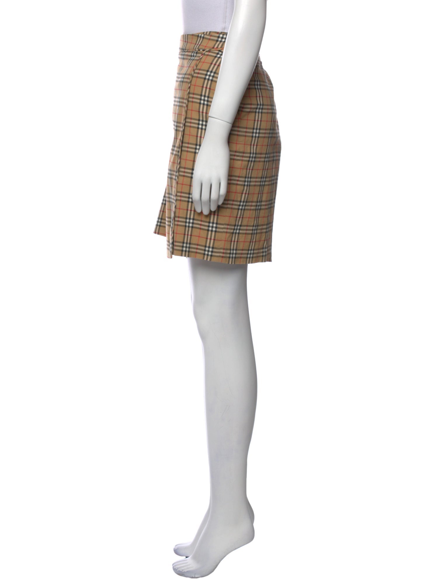 Burberry Golf Plaid Print Mini Skirt