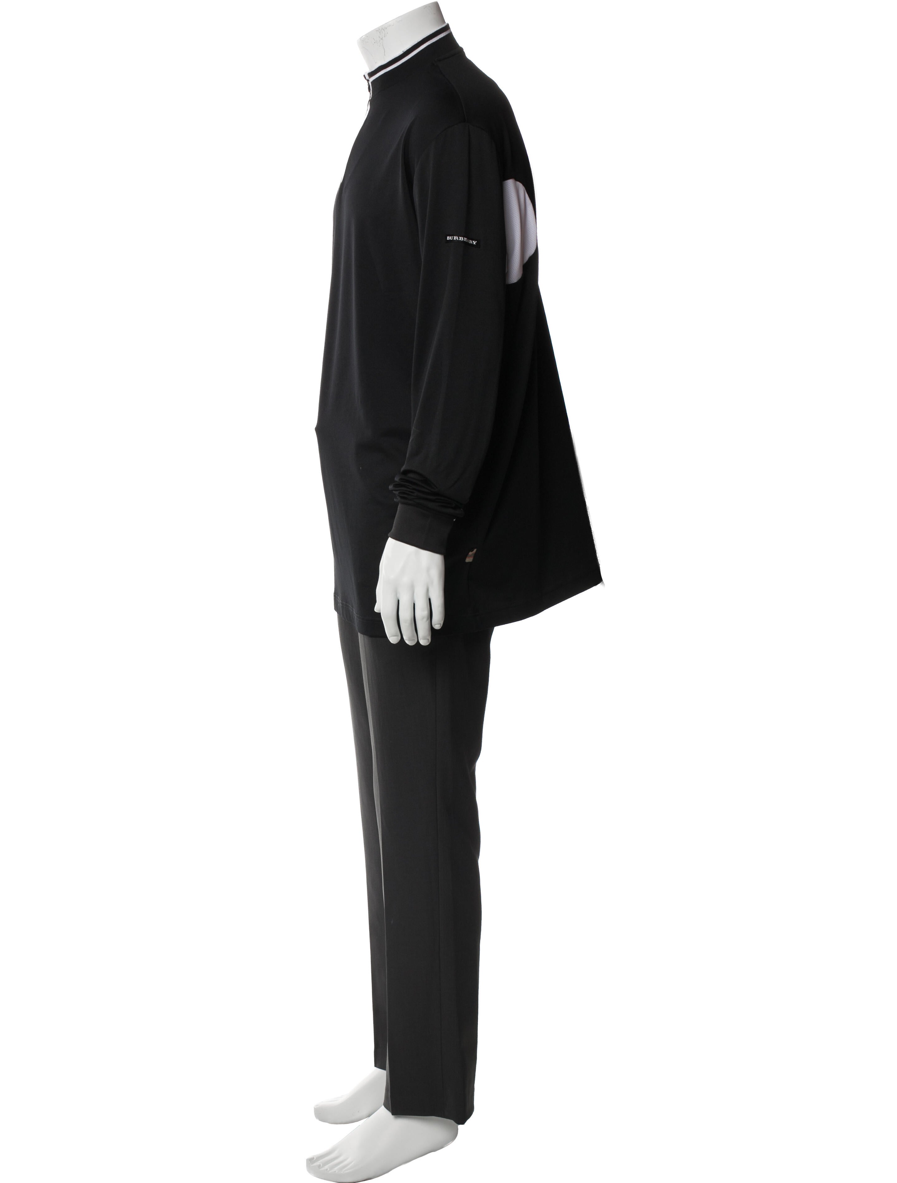 Burberry Golf Nova Check Pattern Long Sleeve Shirt