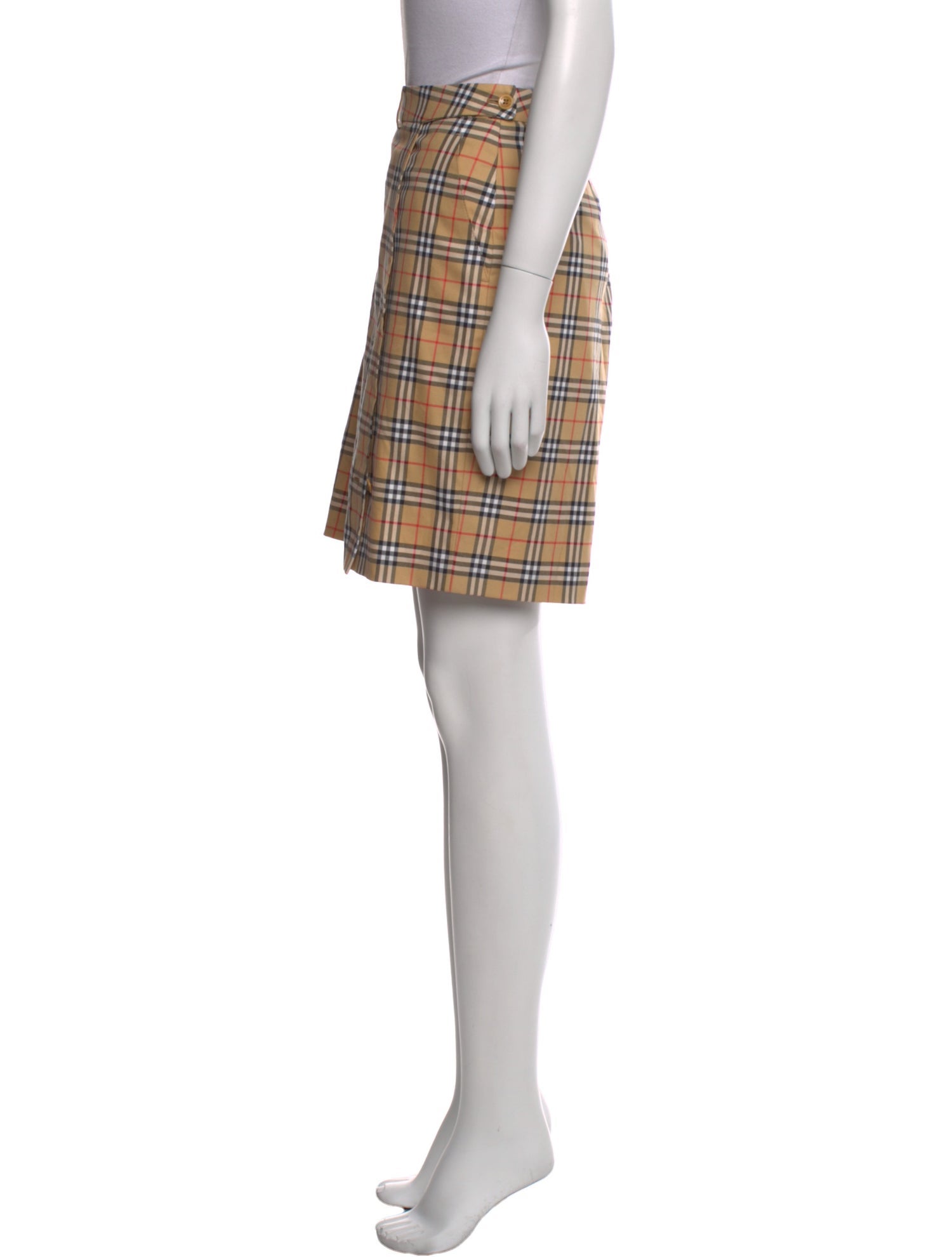 Burberry Golf Plaid Print Mini Shorts