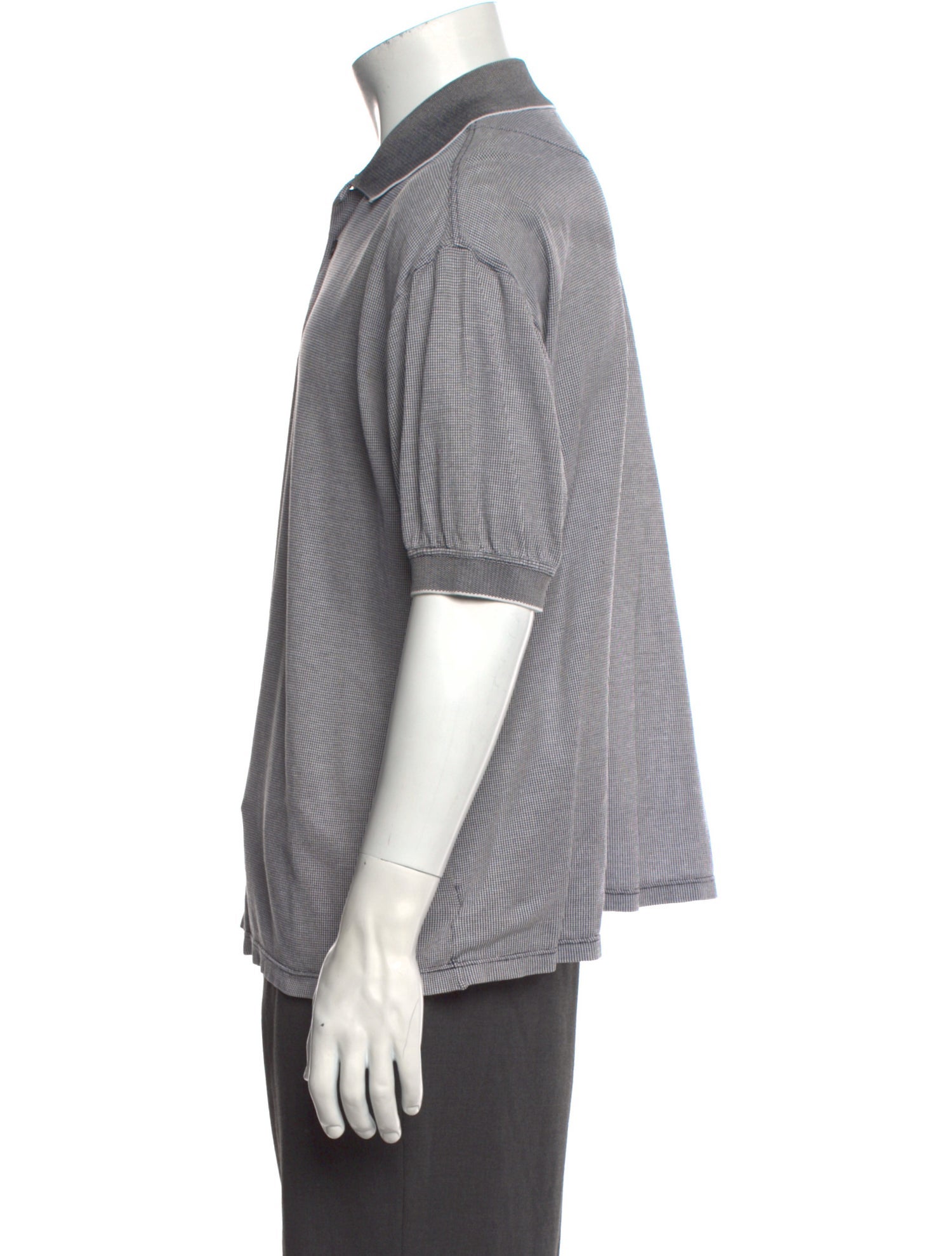 Burberry Golf House Check Pattern Crew Neck Polo Shirt