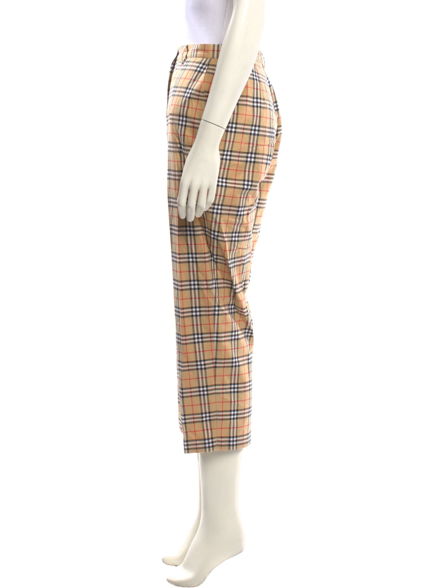 Burberry Golf Plaid Print Straight Leg Pants