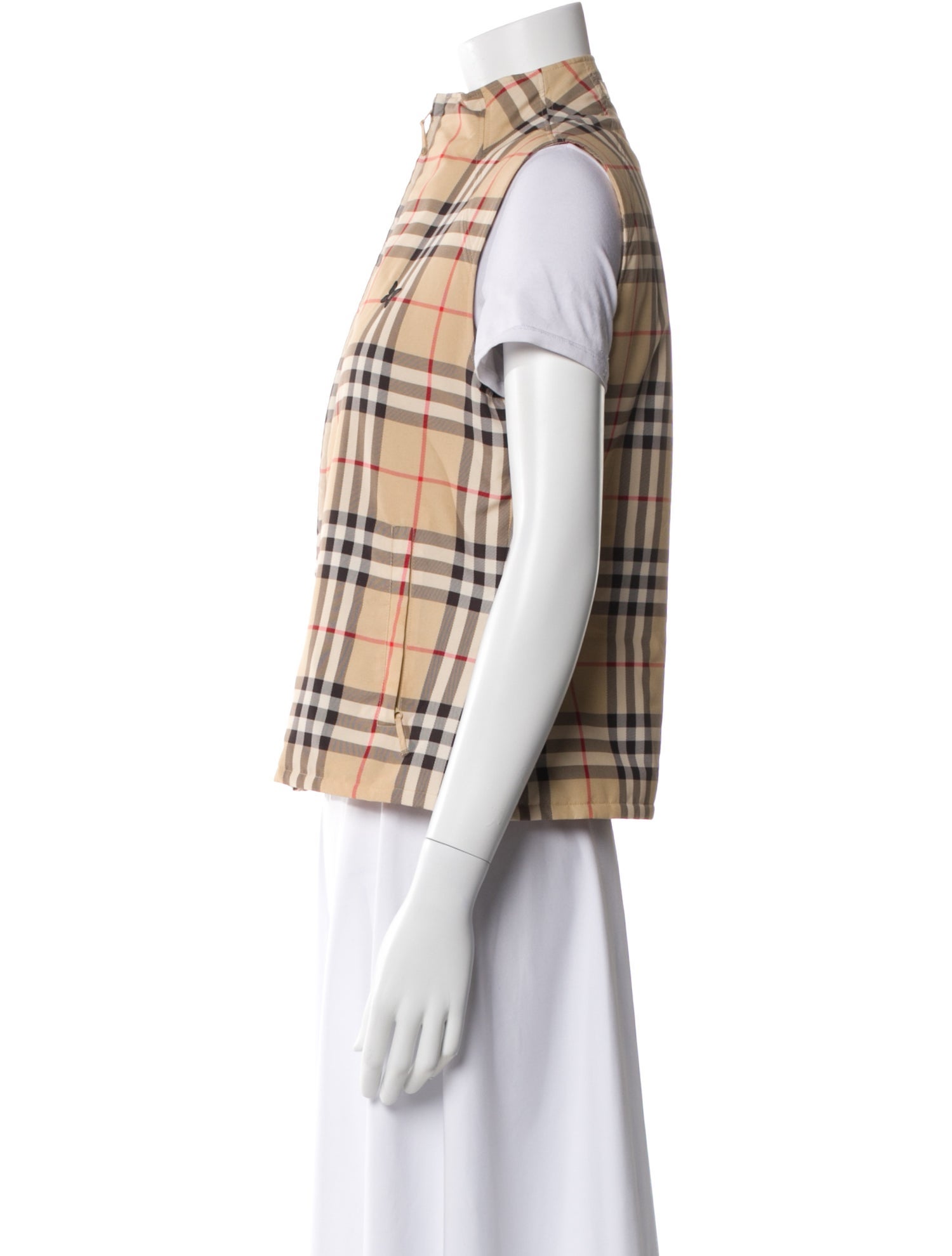 Burberry Golf Plaid Print Vest