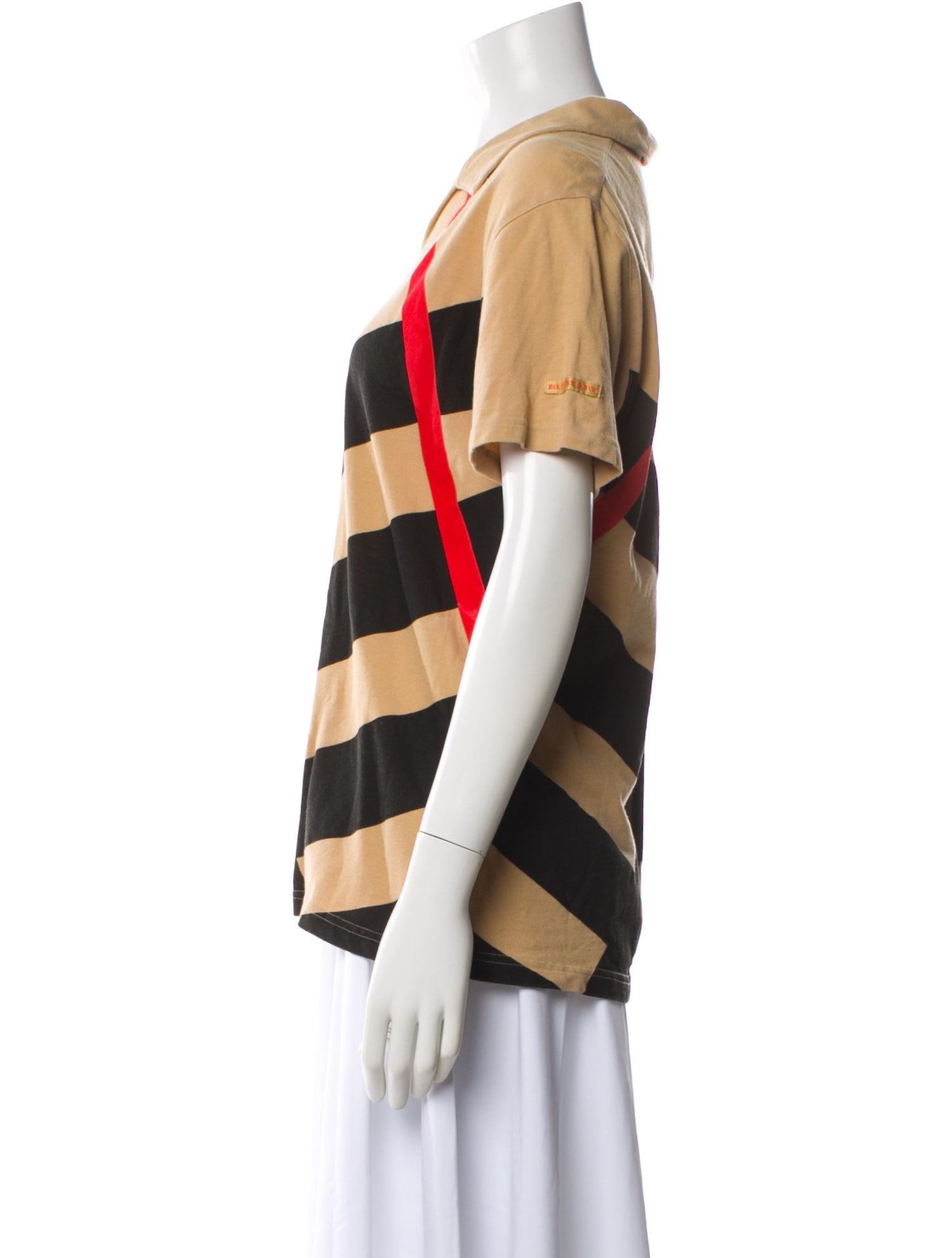 Burberry Golf Patterned Short Sleeve T-Shirt