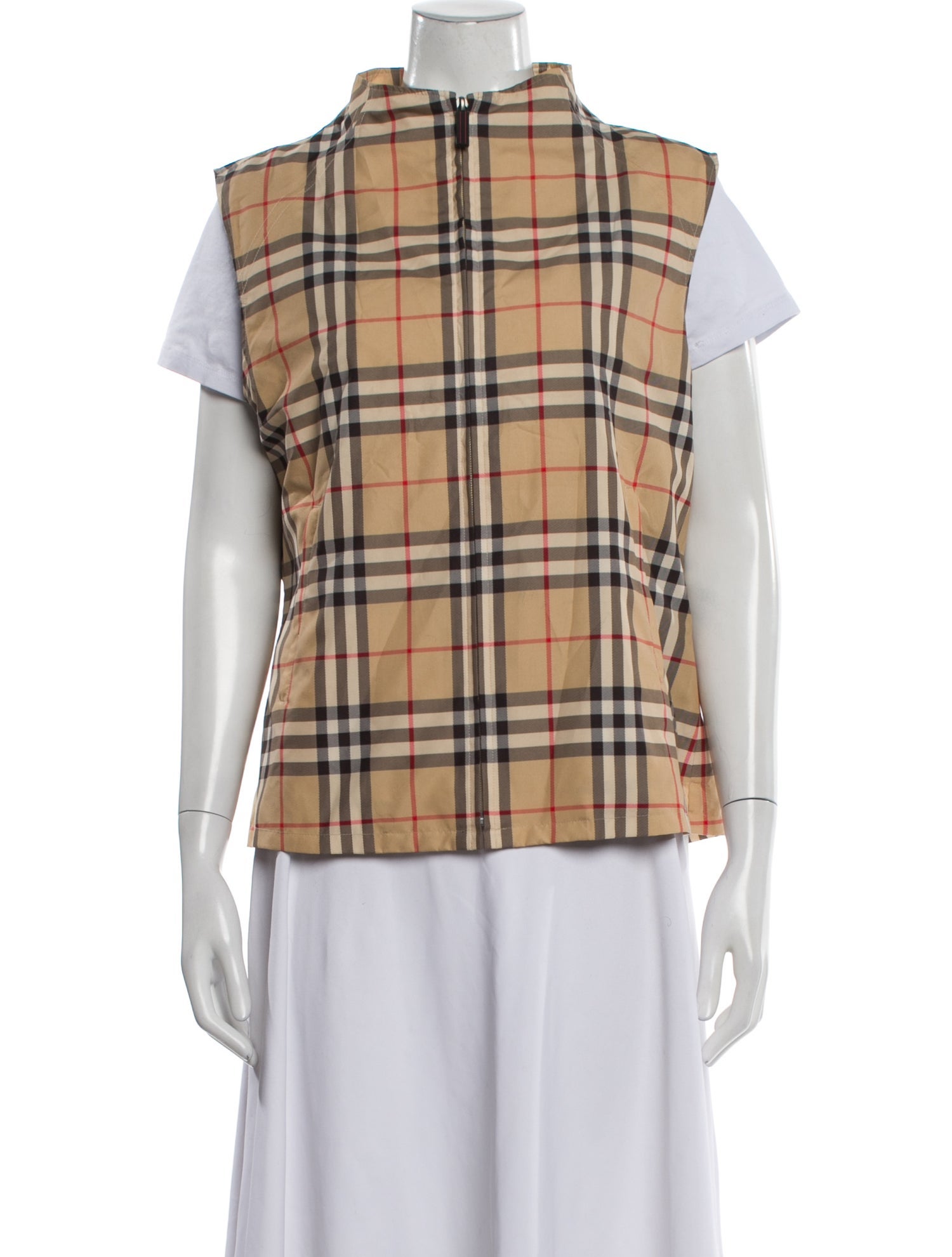 Burberry Golf Plaid Print Vest