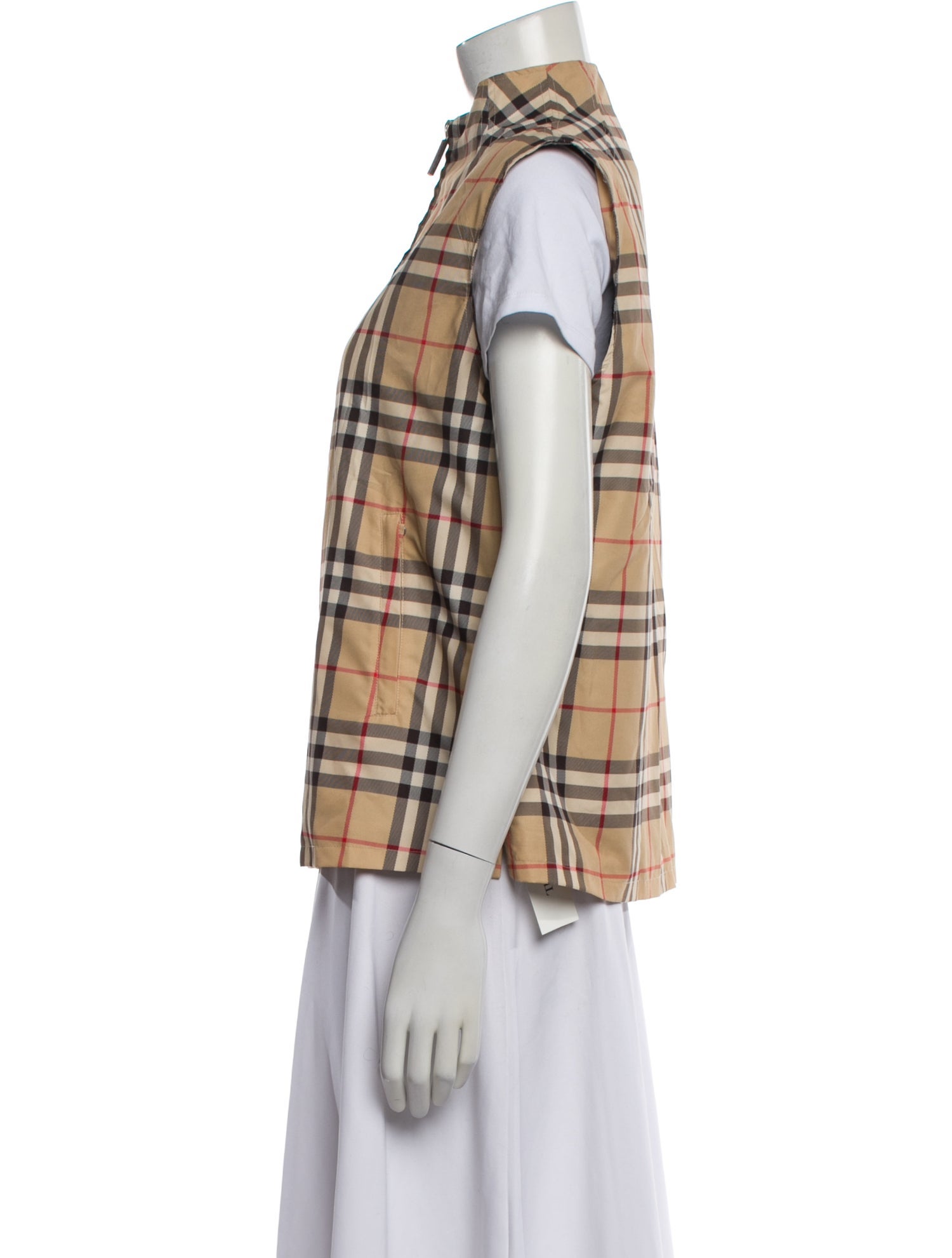 Burberry Golf Plaid Print Vest