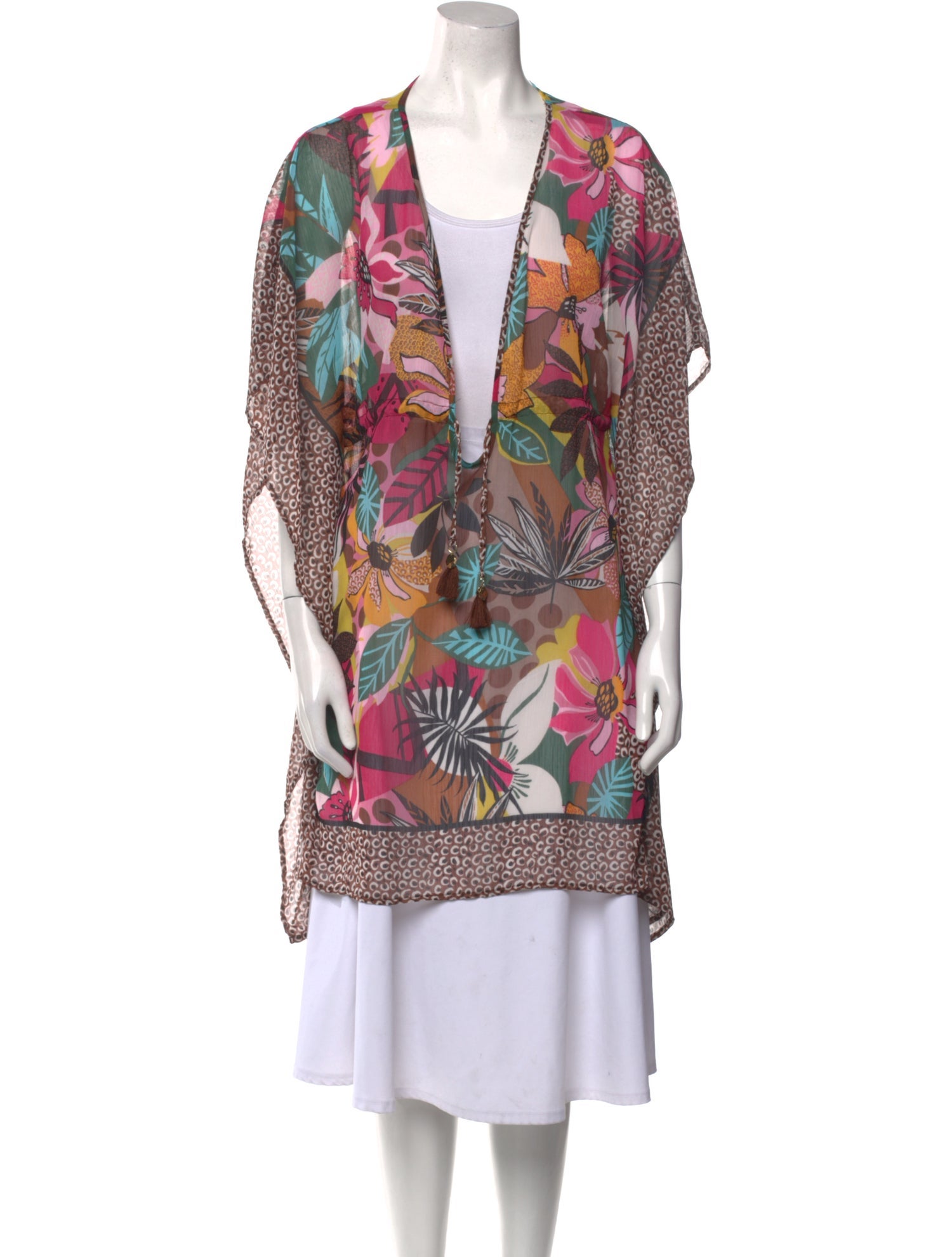 Bleu Rod Beattie Printed Plunge Neckline Tunic w/ Tags