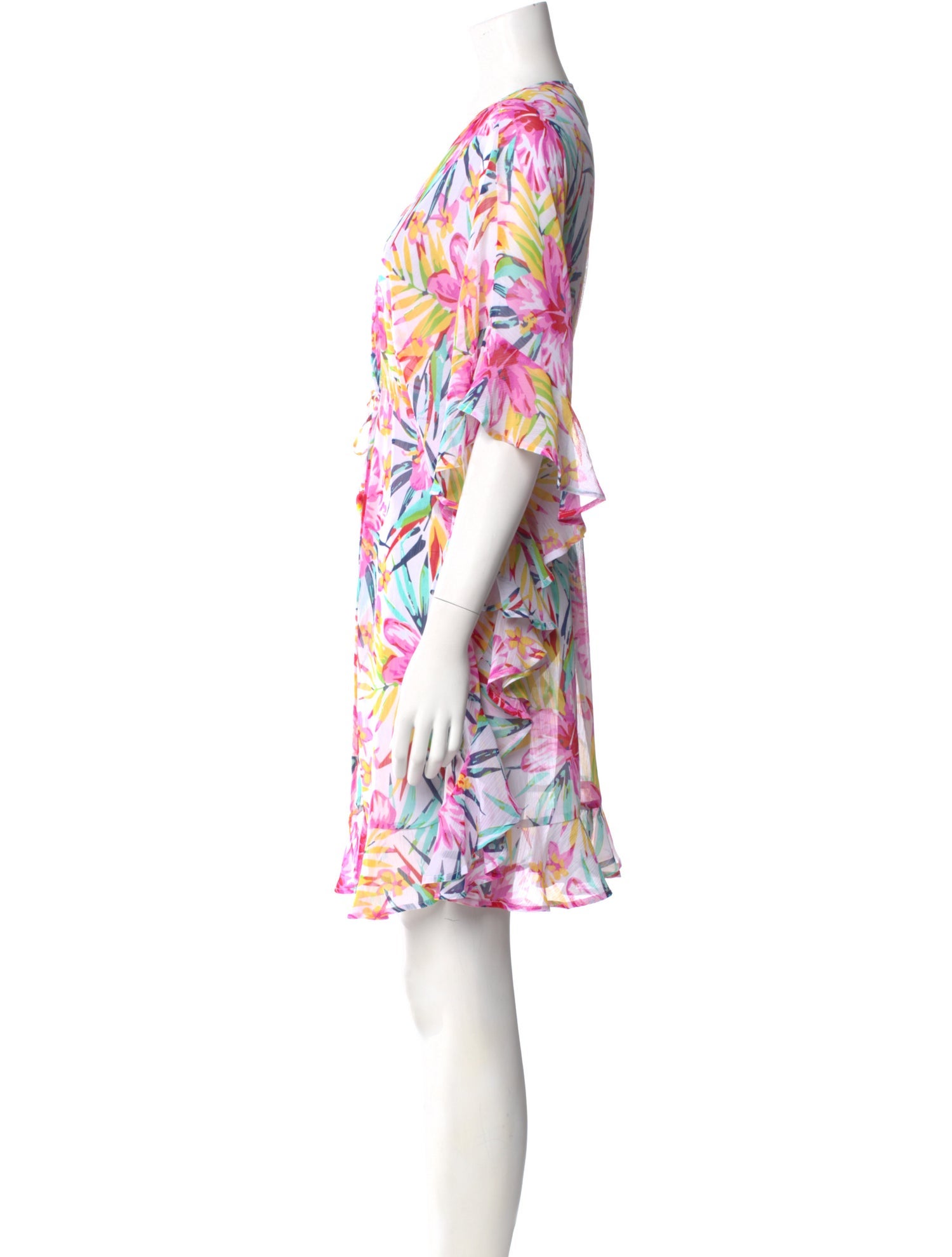 Bleu Rod Beattie Floral Print Mini Dress