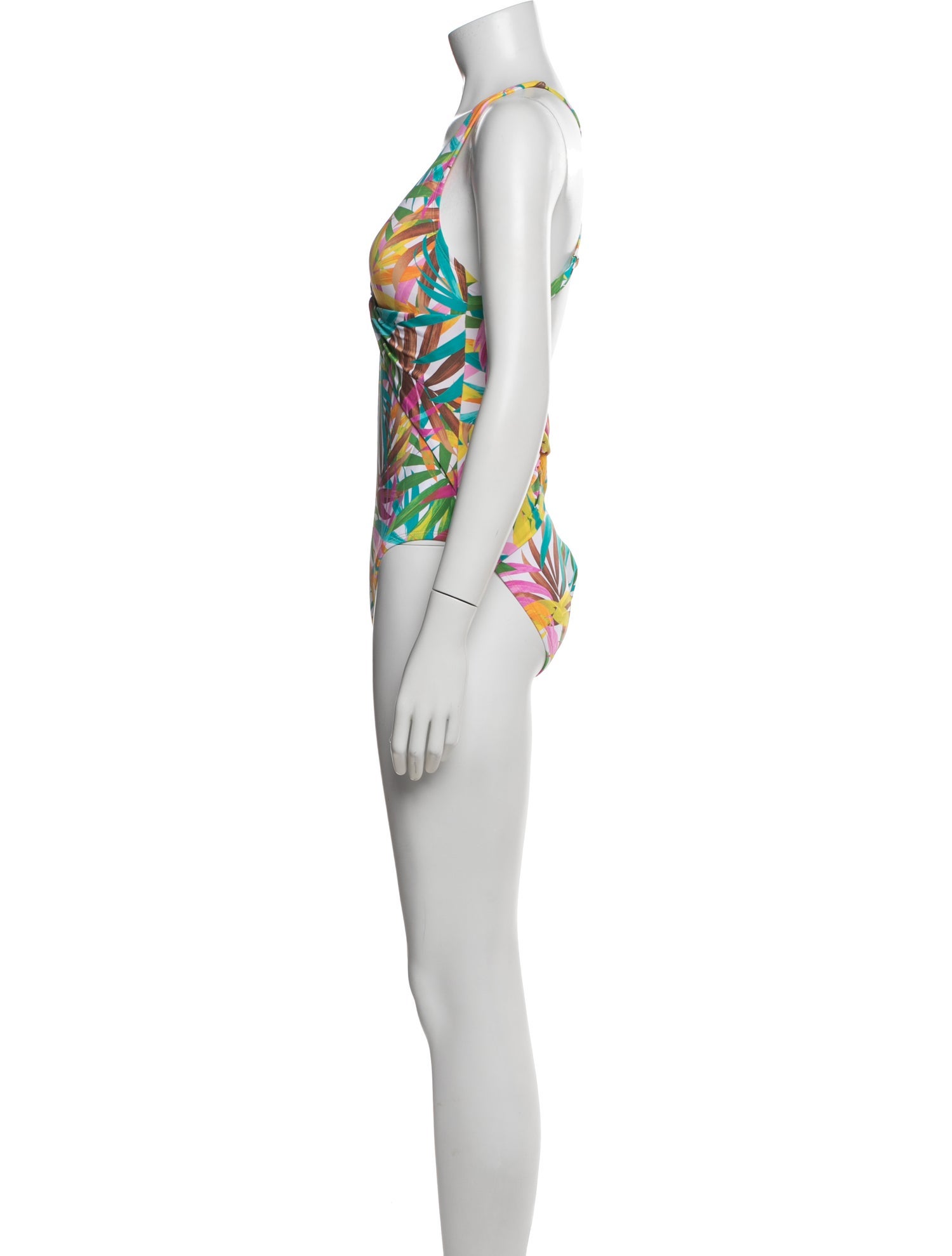 Bleu Rod Beattie Floral Print One-Piece w/ Tags