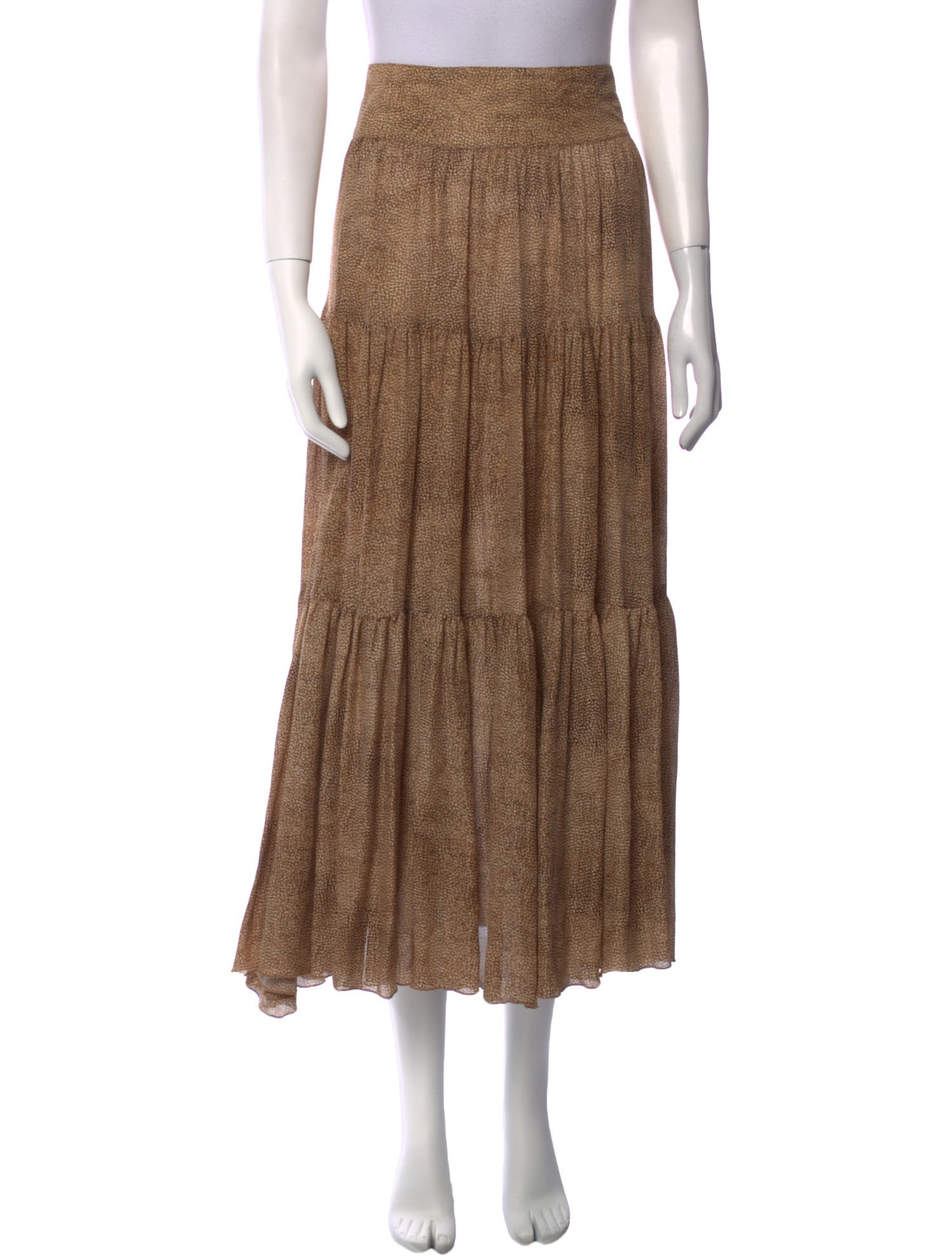 Borbonese Silk Midi Length Skirt