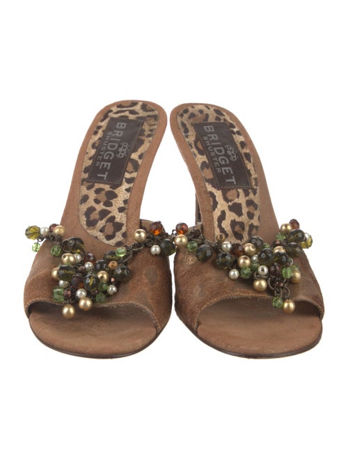 Bridget Suede Beaded Accents Slides
