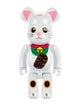 Bearbrick Maneki Neko White Plated Luminous 400% Figure