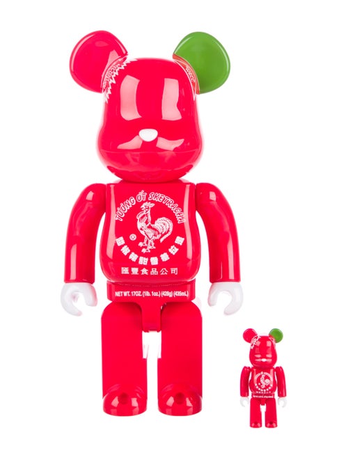 Bearbrick x BAIT Sriracha 100% & 400% Figurine