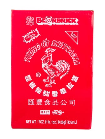 Bearbrick x BAIT Sriracha 100% & 400% Figurine