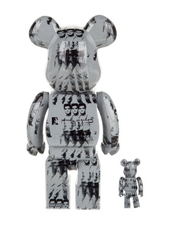 Bearbrick 2021 Andy Warhol's Elvis Presley 100% & 400% Figurine Set
