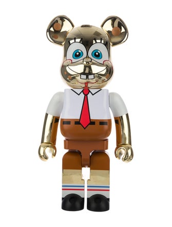 Bearbrick 2019 Spongebob Squarepants Gold Chrome 1000% Figure