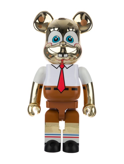 Bearbrick 2019 Spongebob Squarepants Gold Chrome 1000% Figure