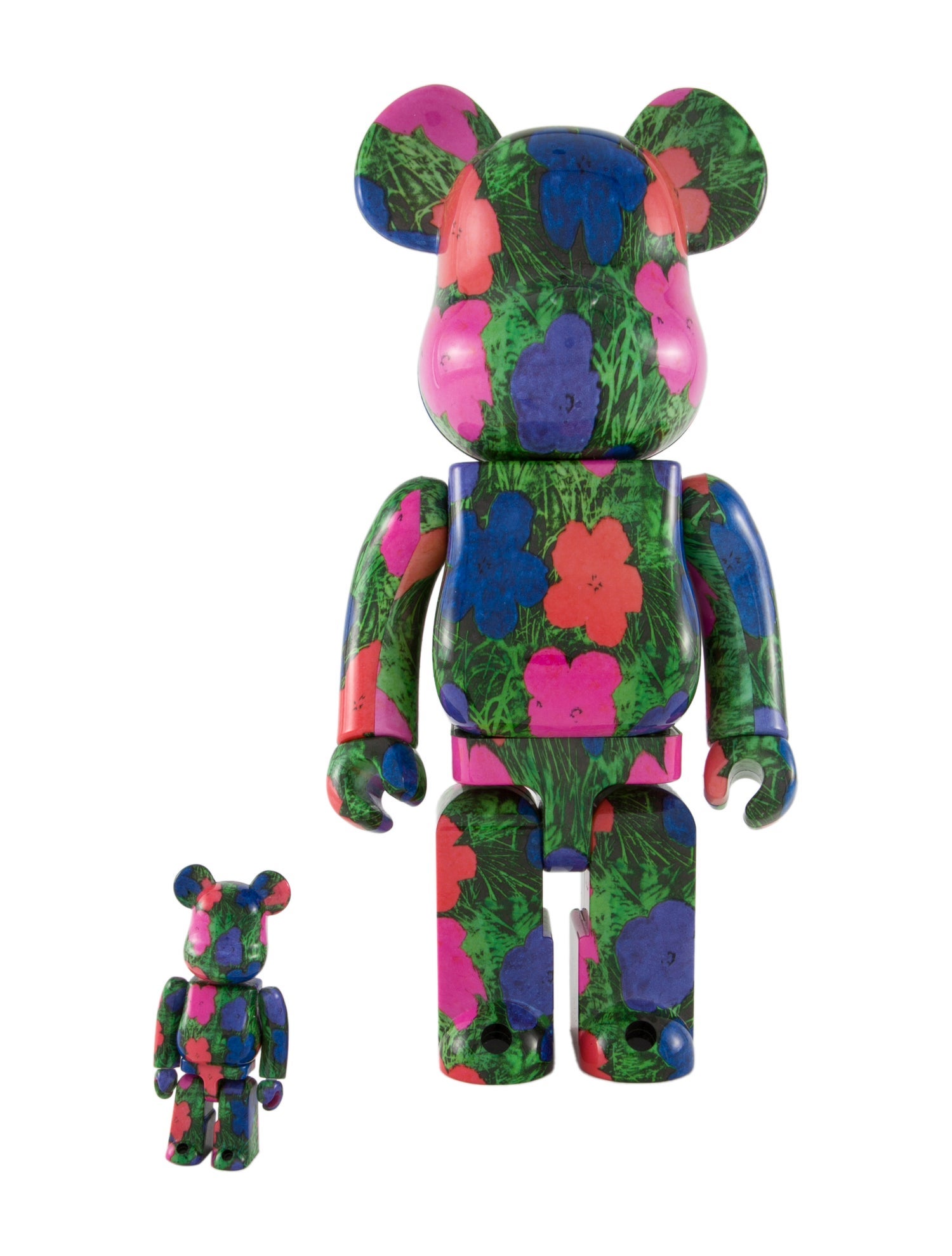 Bearbrick x Andy Warhol Flowers 100% & 400%
