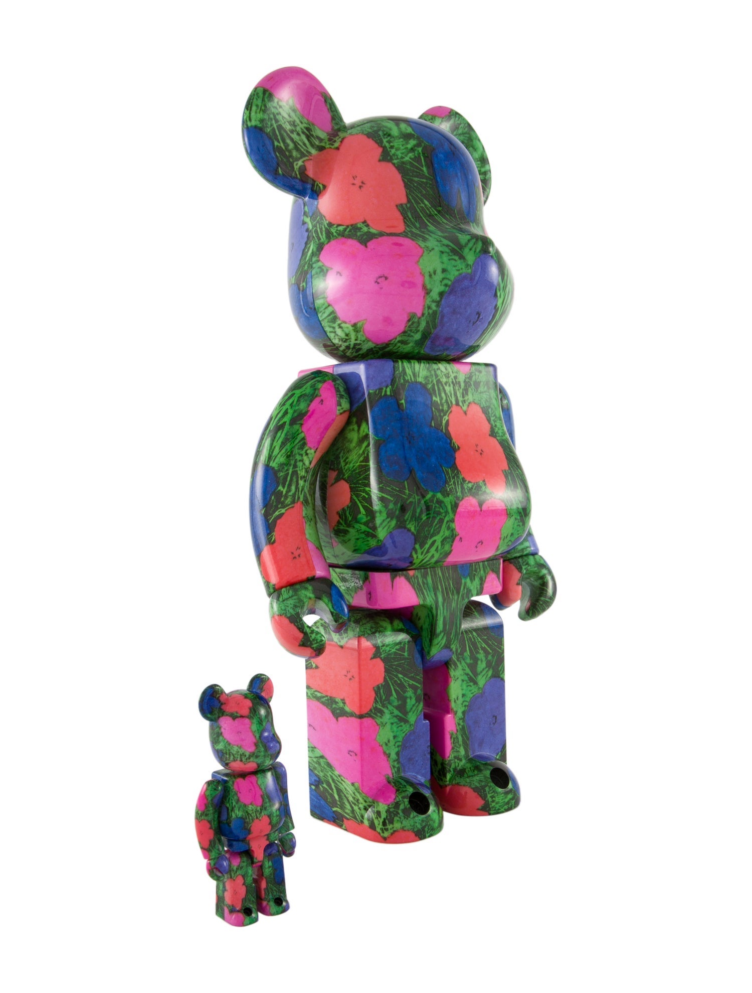 Bearbrick x Andy Warhol Flowers 100% & 400%