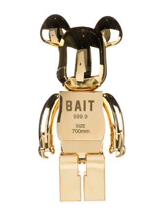 Bearbrick BAIT x Medicom Gold Bar 1000% Figure