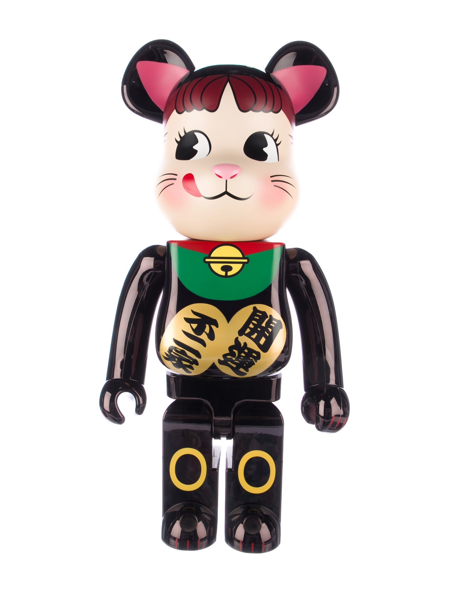 Bearbrick Bearbrick Lucky Cat Peko Chan Black 1000% Figure