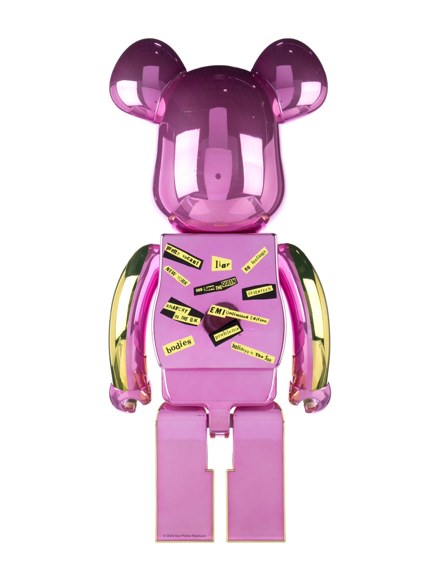 Bearbrick Sex Pistols "NEVER MIND THE BOLLOCKS" (Chrome Ver.) 1000％
