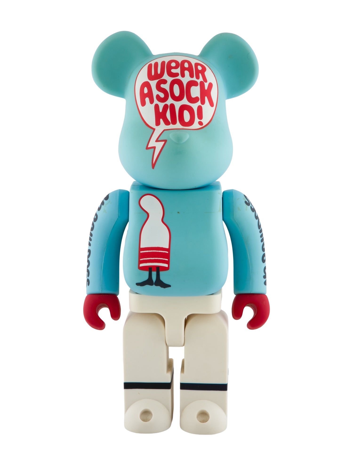 Bearbrick x Undefeated 'Wear A Sock Kid!' 400%