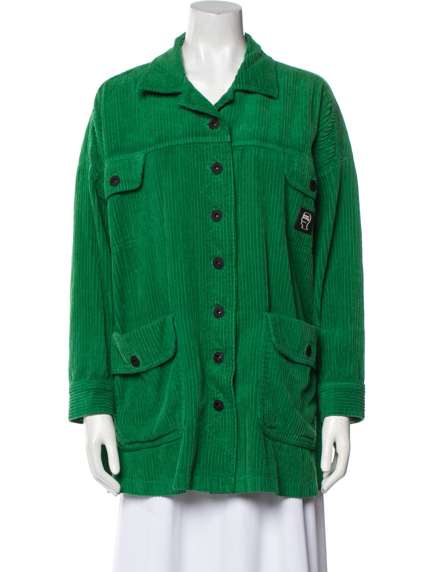 Brain Dead Long Sleeve Button-Up Top