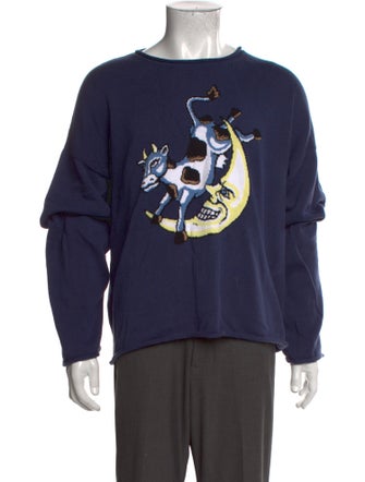 Brain Dead Graphic Print Crew Neck Pullover