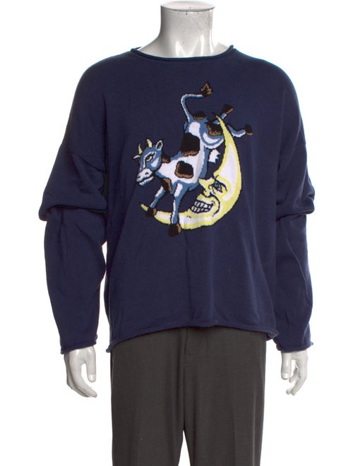 Brain Dead Graphic Print Crew Neck Pullover