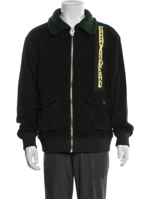 Brain Dead Graphic Print Moto Jacket