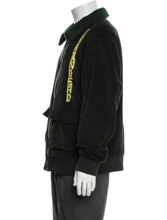 Brain Dead Graphic Print Moto Jacket