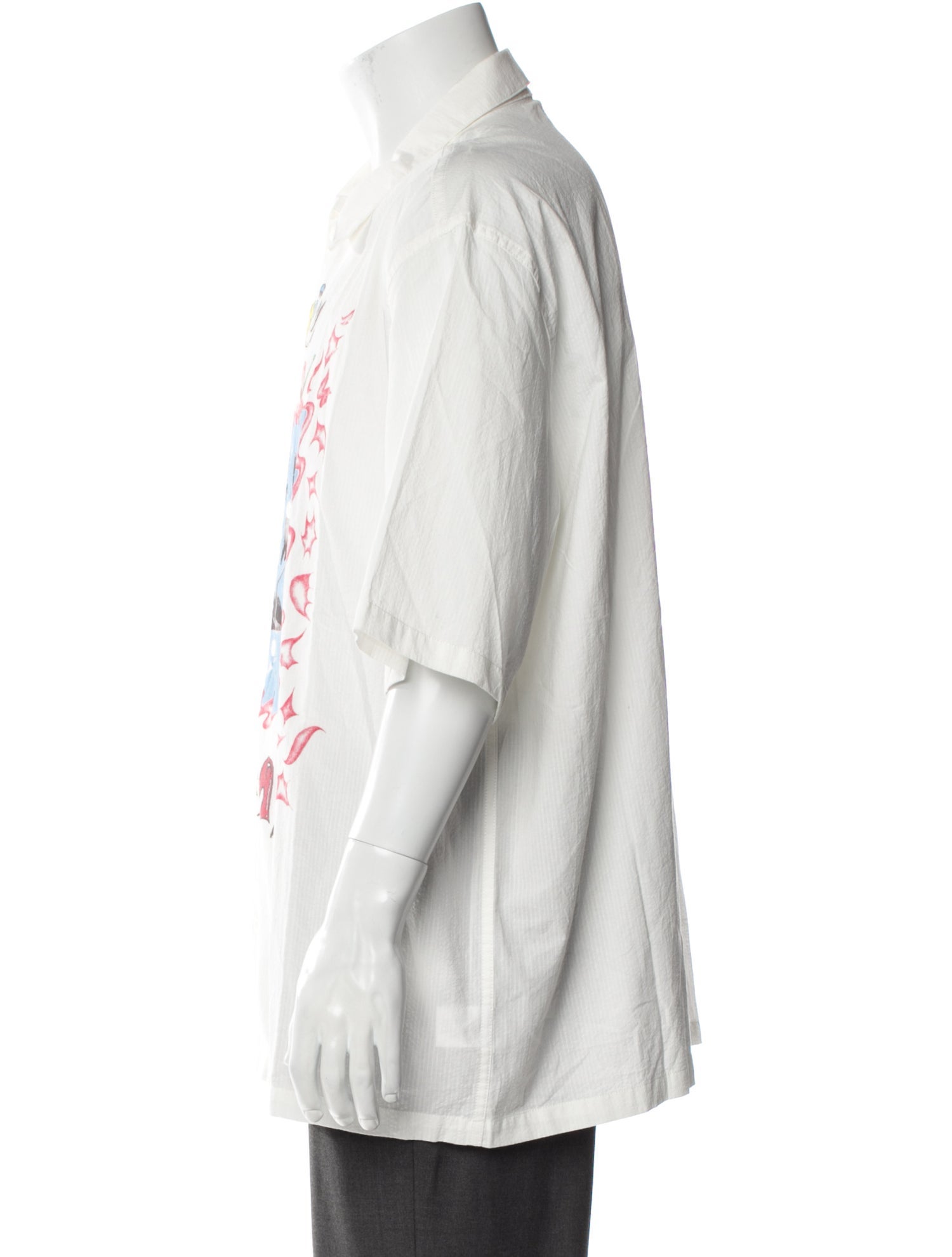 Brain Dead Graphic Print Three-Quarter Sleeve Shirt