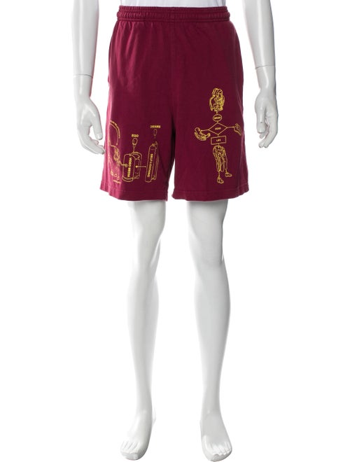 Brain Dead Graphic Print Jogger Shorts