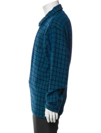 Brain Dead Wool Plaid Print Jacket