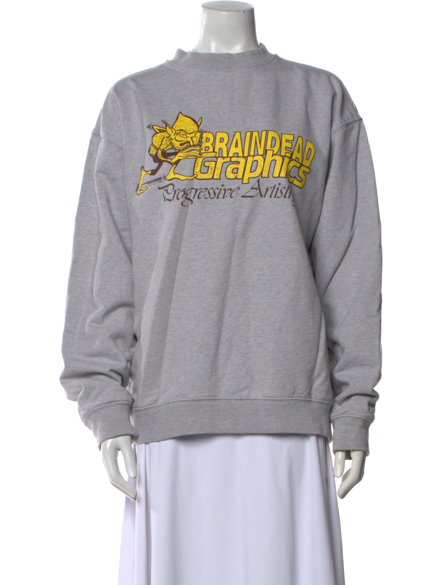 Brain Dead Graphic Print Crew Neck Sweatshirt