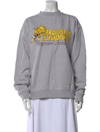 Brain Dead Graphic Print Crew Neck Sweatshirt