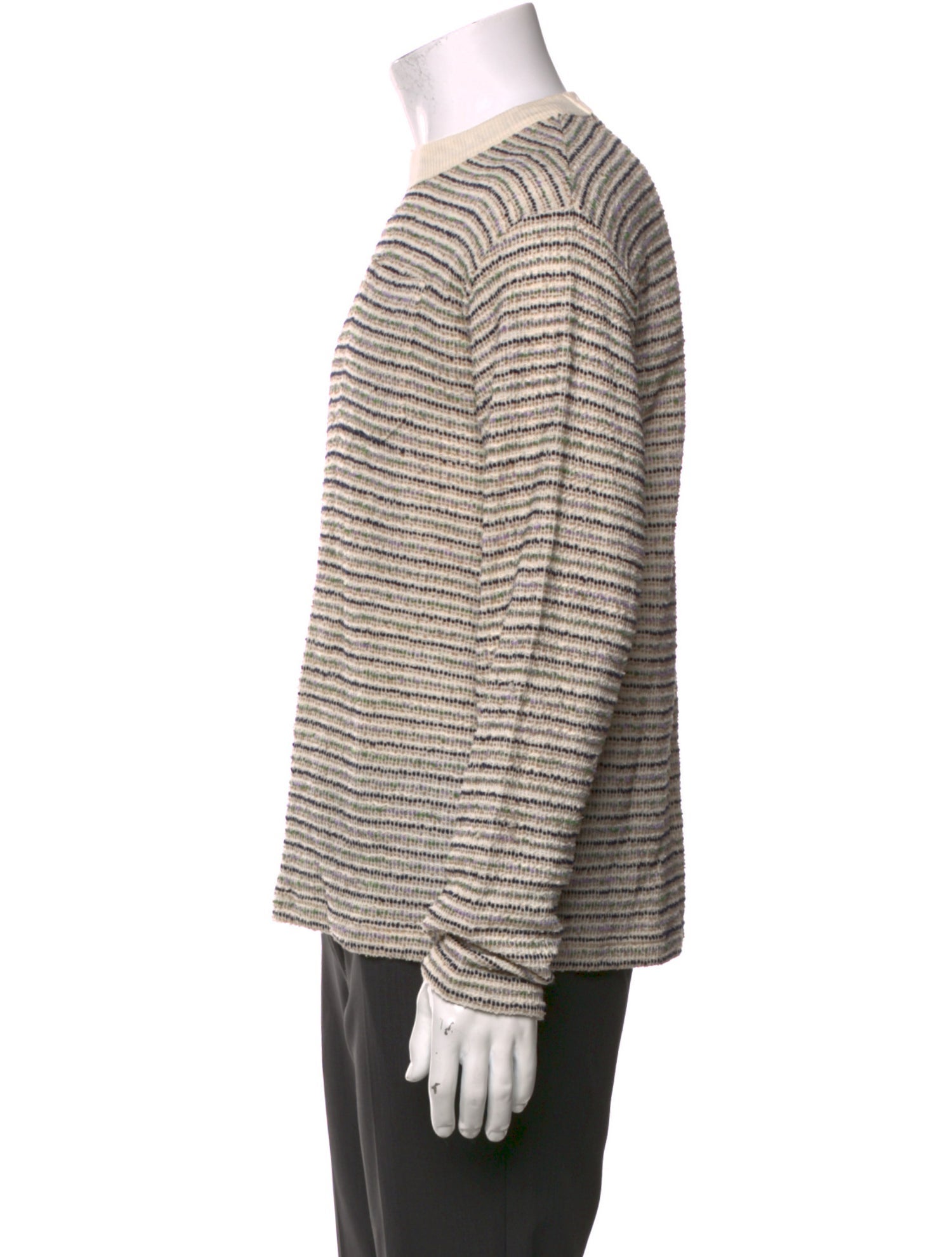 Brain Dead Striped Crew Neck Sweatshirt