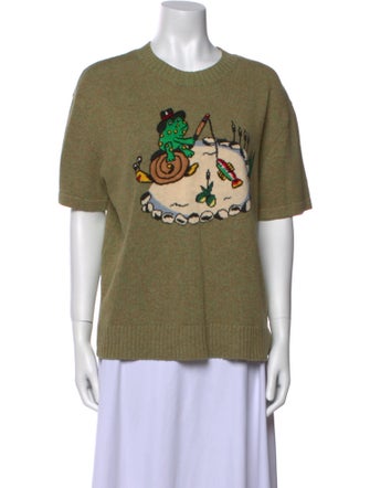 Brain Dead Graphic Print Crew Neck Sweater