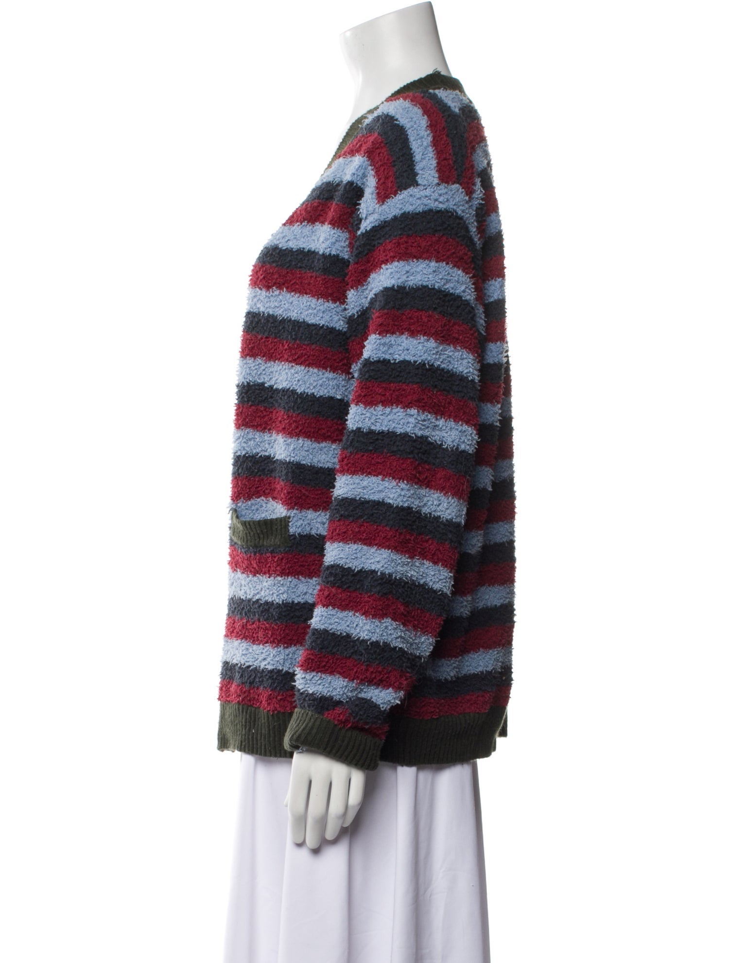 Brain Dead Striped V-Neck Sweater