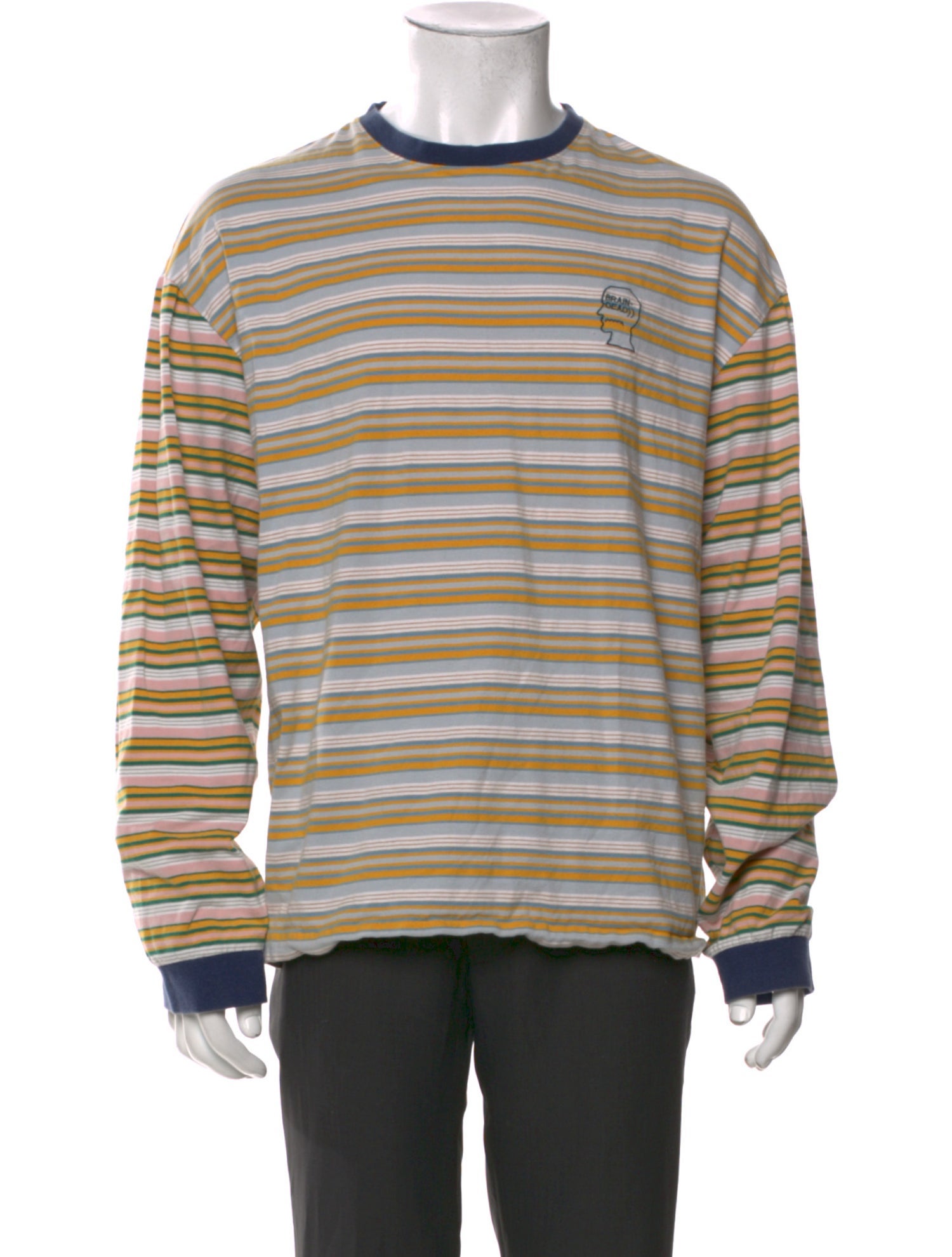 Brain Dead Striped Crew Neck T-Shirt