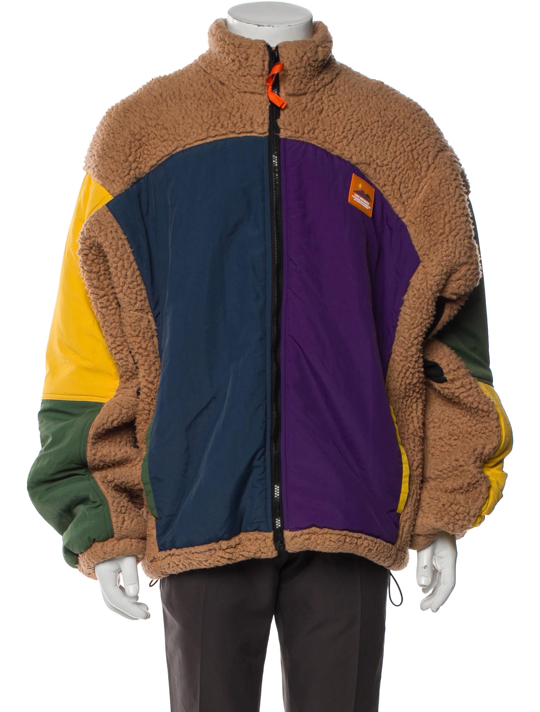 Brain Dead Colorblock Pattern Windbreaker