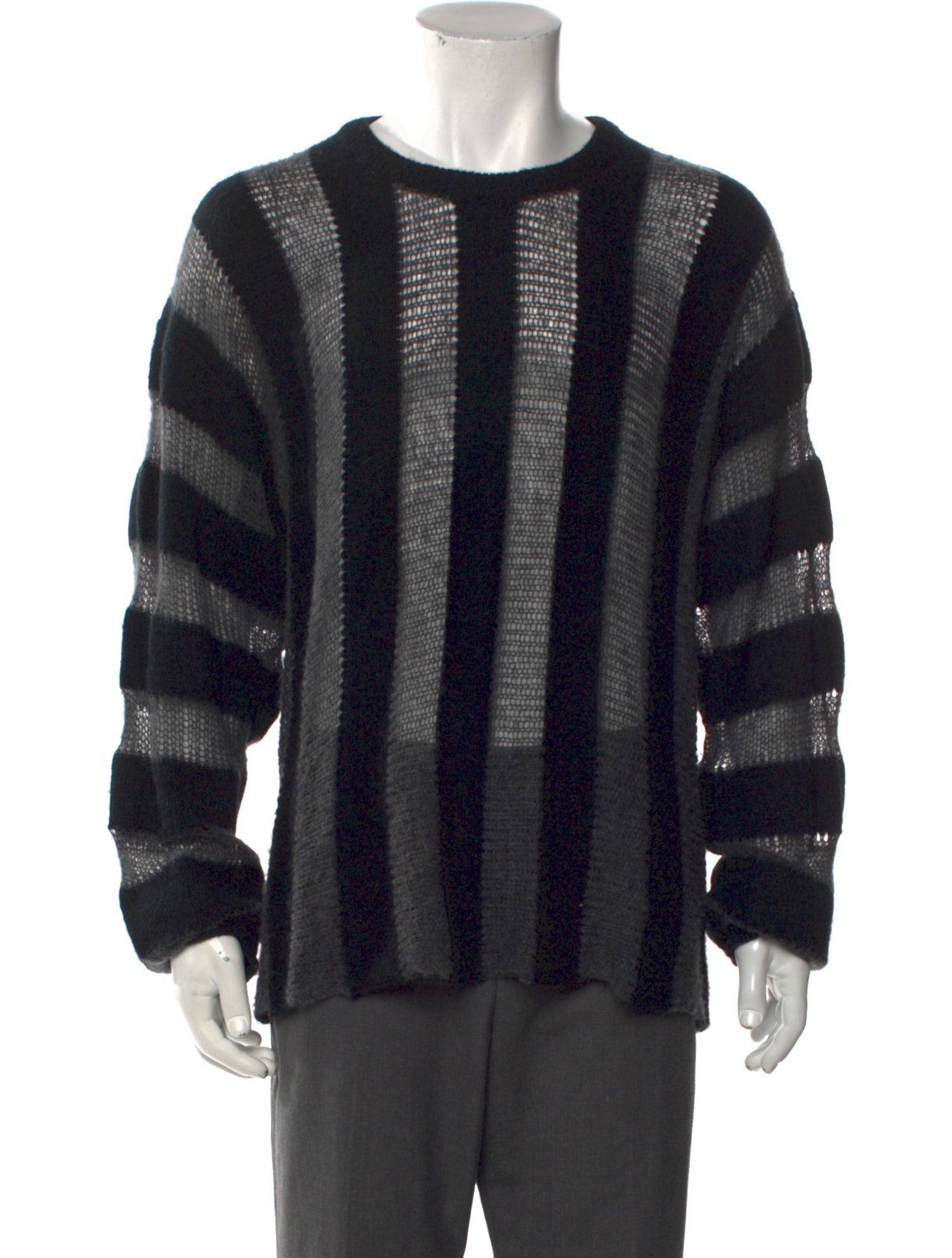 Brain Dead Striped Crew Neck Pullover
