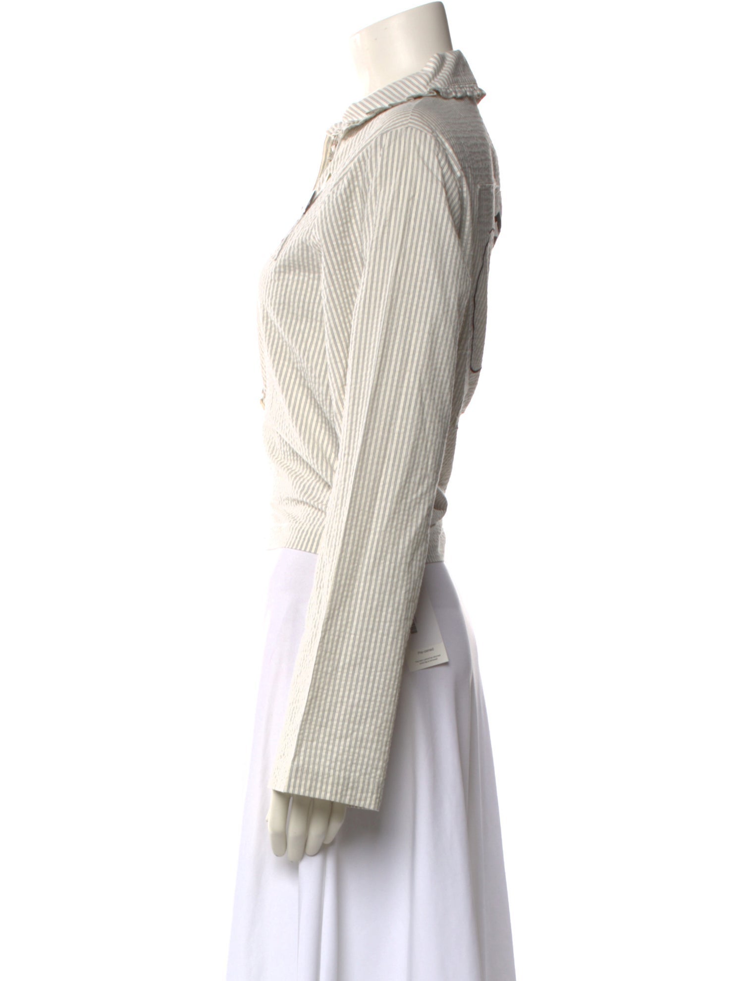 Brain Dead Striped Long Sleeve Crop Top